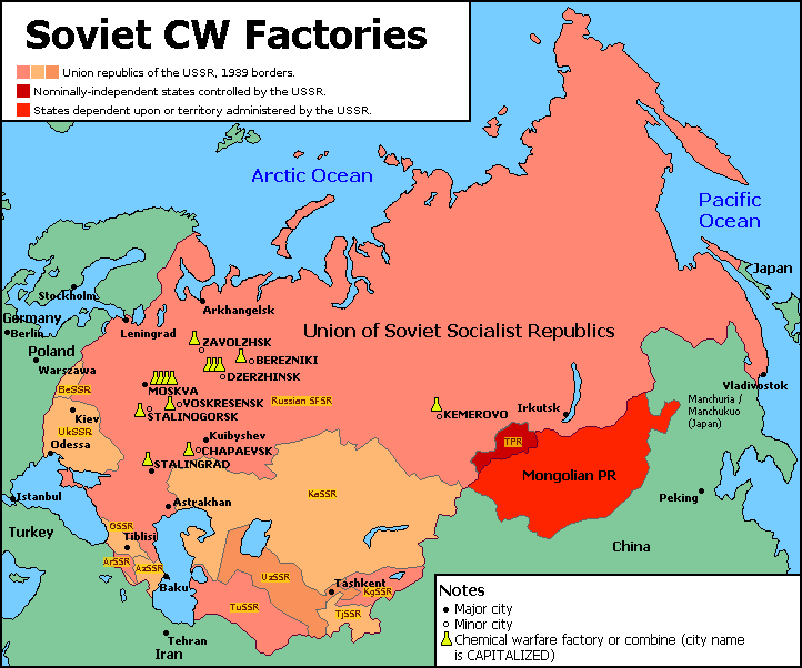 Soviet Chemical Warfare Factories, World War II