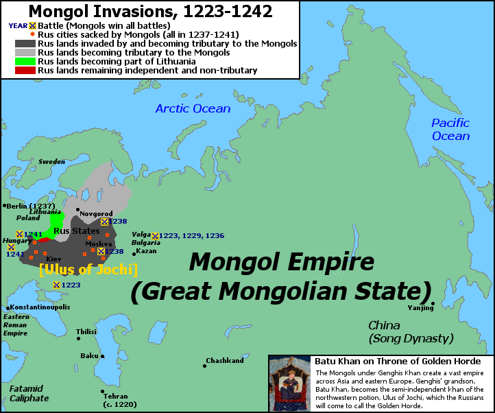 Mongol Invasions, 1223-1242