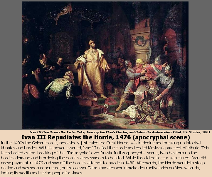 Ivan III Repudiates the Horde, 1476 (apocryphal scene) 