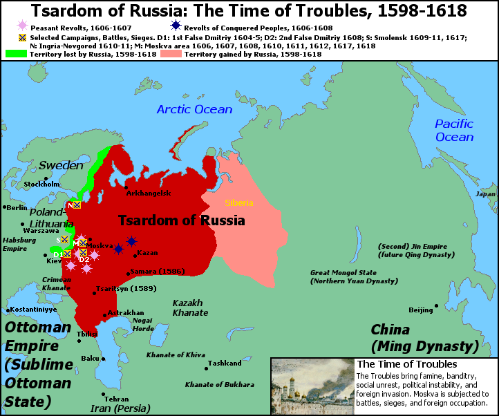 Tsardom of Russia: The Time of Troubles, 1598-1618